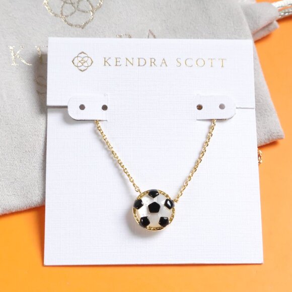 Kendra Scott Jewelry - Kendra Scott Soccer Ivory Mother-of-Pearl Short Necklace Gold